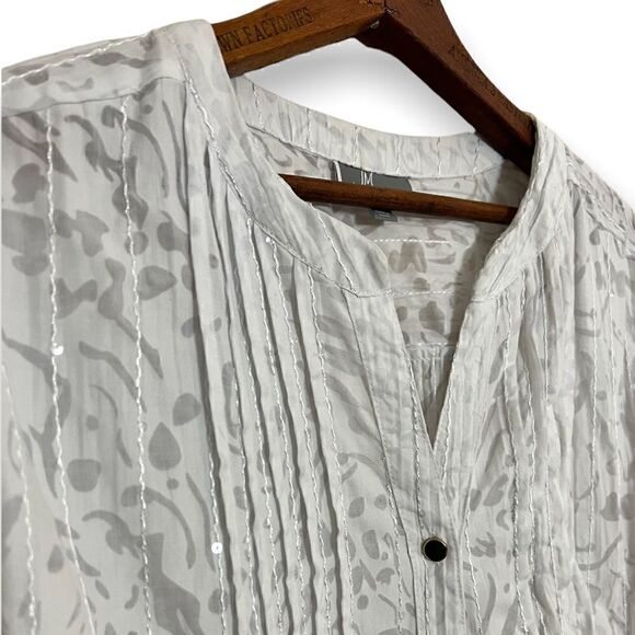 JM Collection Cotton Blend Button Down Shirt - Picture 4 of 7